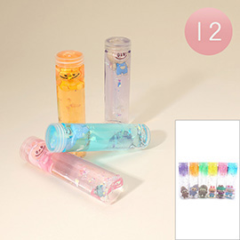 12PCS - Monster Bunny Character Glitter Tube Slime Toys