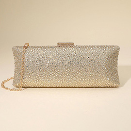 Rhinestone Embellished Evening Clutch Crossbody Bag