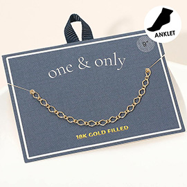 18K Gold Filled Oval Link Chain Anklet