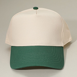 Classic Two Tone Adjustable Canvas Baseball Cap