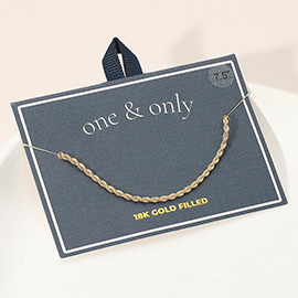 18K Gold Filled Rope Chain Bracelet