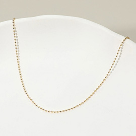 18K Gold Filled Beaded Chain Necklace