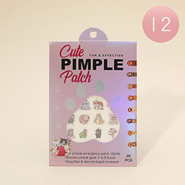 12 SET OF 20 - Cute Animal Pimple Patch Set