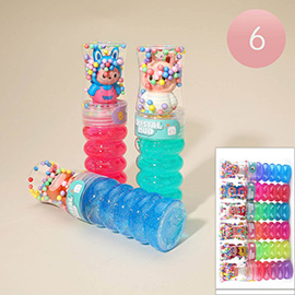 12PCS - Monster Bunny Glitter Crystal Mud Toys