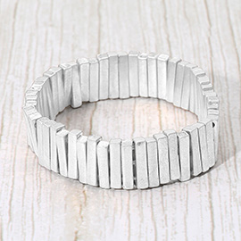 Rectangle Bar Metal Stretch Bracelet