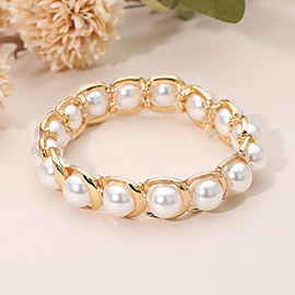 Pearl Beaded Stretch Bracelet