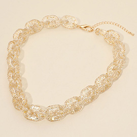 Chunky Resin Chain Link Statement Necklace