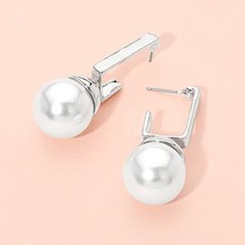 Sculpted Pearl Drop Earrings