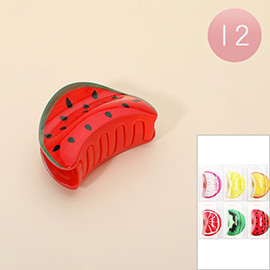 12PCS - Fruit Slice Hair Claw Clips