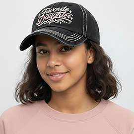 FAVORITE DAUGHTER Embroidered Vintage Baseball Cap