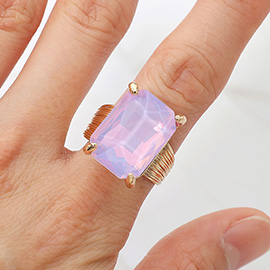 Oval Cut Stone Adjustable Ring