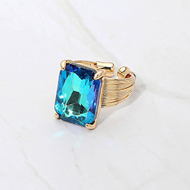 Oval Cut Stone Adjustable Ring