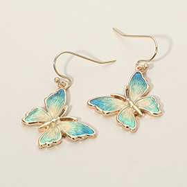 Ombre Butterfly Dangle Earrings