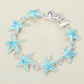 Starfish Charm Link Magnetic Bracelet