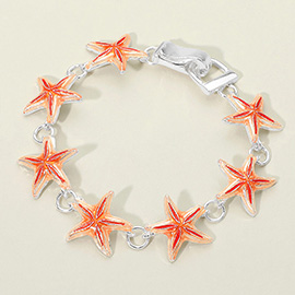 Starfish Charm Link Magnetic Bracelet
