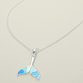 Mermaid Tail Charm Pendant Necklace