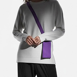 Long Ribbed Knit Stretch Phone Pouch Phone Holder