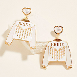 Bride Western Jacket Drop Dangle Earrings