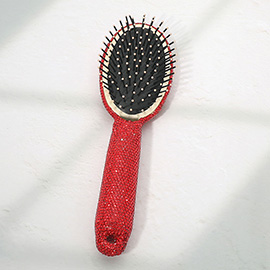 Rhinestone Studded Paddle Hair Brush