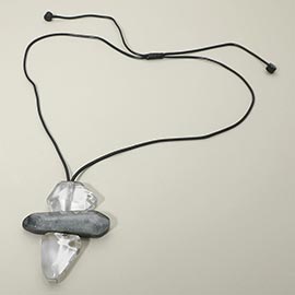 Geometric Stackable Resin Pendant Adjustable Long Necklace