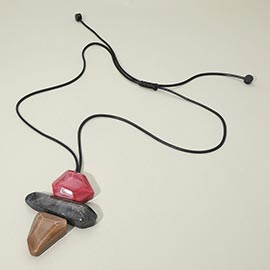 Geometric Stackable Resin Pendant Adjustable Long Necklace