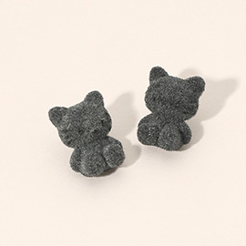 Fuzzy Kitty Stud Earrings