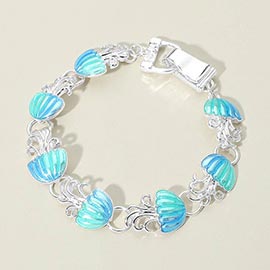 Jellyfish Charm Link Magnetic Bracelet