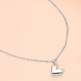 Stainless Steel Heart Pendant Necklace