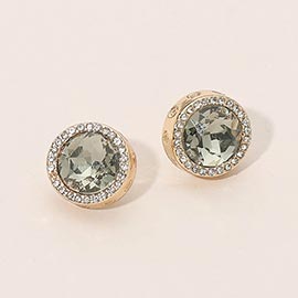 Facet Halo Stud Earrings