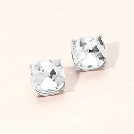 Square Cushion Stud Earrings