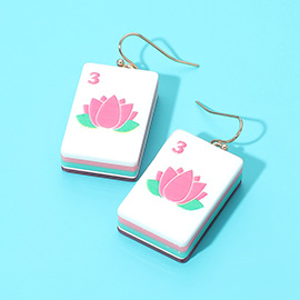 Mahjong Tile Drop Earrings