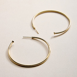 18K Gold Filled Slim Open Hoop Earrings