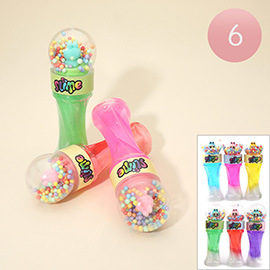 6PCS - Monster Bunny Beads Fun Wand Glitter Slime Toy