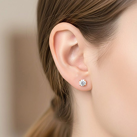 18K Gold Filled Classic CZ Stud Earrings