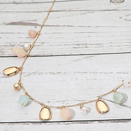 Mixed Charm Station Necklace