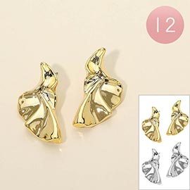 12Pairs - Abstract Sculptural Metal Earrings