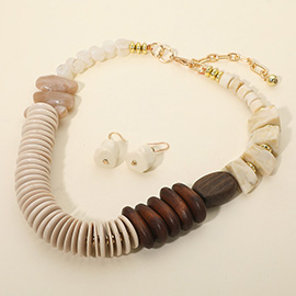 Chunky Mixed Resin Beaded Statement Necklace