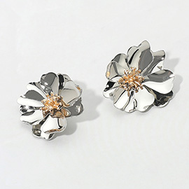 Layered Petal Flower Earrings