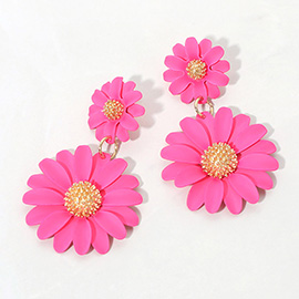 Double Floral Drop Earrings