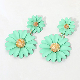 Double Floral Drop Earrings
