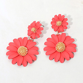 Double Floral Drop Earrings