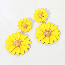 Double Floral Drop Earrings