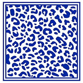 Leopard Pattern Printed Square Silky Satin Bandana Scarf