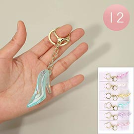 12PCS - High Heel Shoe Charm Keychains