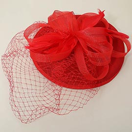 Elegant Floral Veil Fascinator Headband