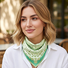 Polka Dot Pattern Square Bandana Scarf