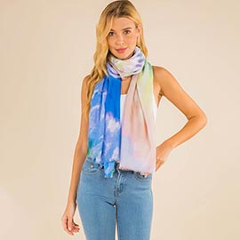 Lightweight Tie-dye Shoulder Wrap Scarf
