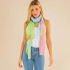 Lightweight Tie-dye Shoulder Wrap Scarf